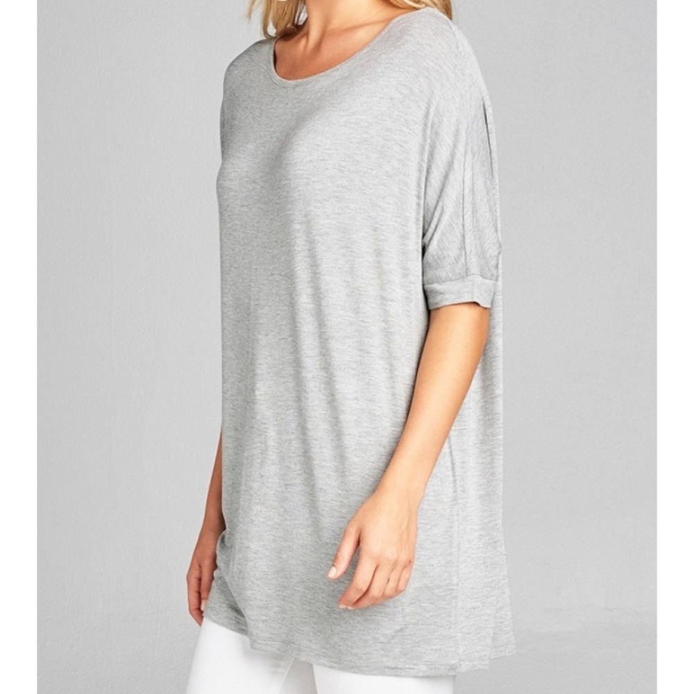 The Lila Tunic- Heather Grey